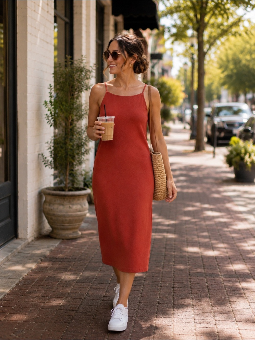 Old Navy Rust Orange Sleeveless Maxi Dress